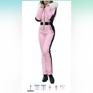Snow Suits for Women Winter Onesies Ski Jumpsuit Waterproof Ski Outfits Romper